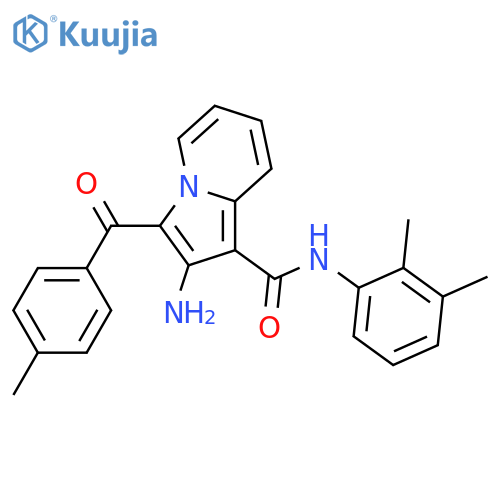 2-amino-N-(2,3-dimethylphenyl)-3-(4-methylbenzoyl)indolizine-1-carboxamide structure