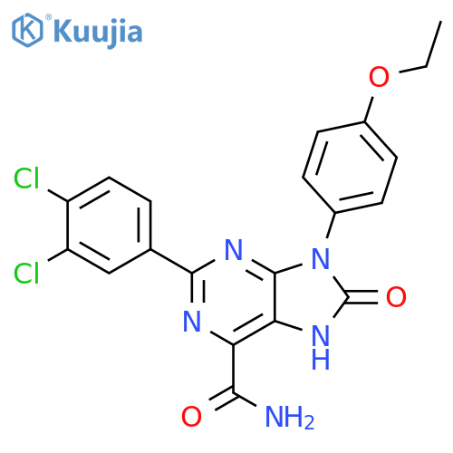 2-(3,4-dichlorophenyl)-9-(4-ethoxyphenyl)-8-oxo-8,9-dihydro-7H-purine-6-carboxamide structure