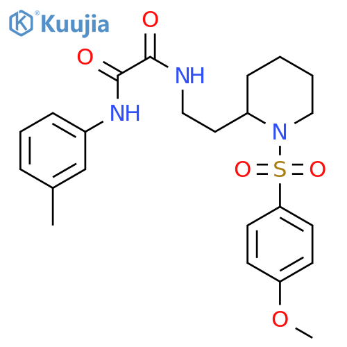 N-{2-1-(4-methoxybenzenesulfonyl)piperidin-2-ylethyl}-N'-(3-methylphenyl)ethanediamide structure