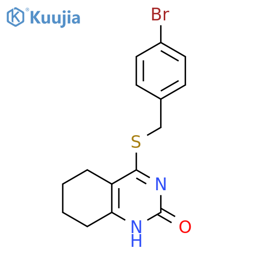 4-{(4-bromophenyl)methylsulfanyl}-1,2,5,6,7,8-hexahydroquinazolin-2-one structure