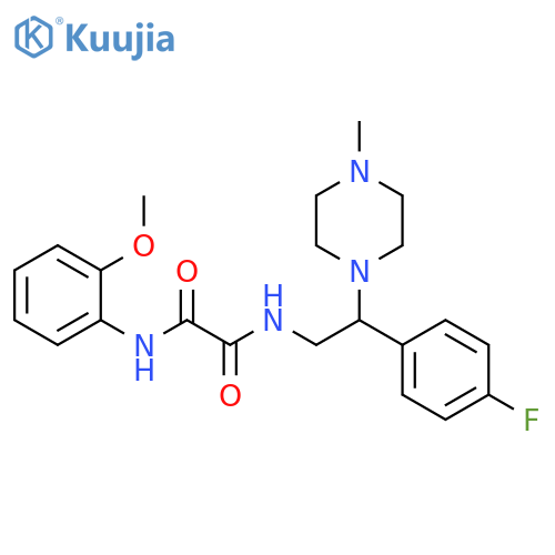 N'-2-(4-fluorophenyl)-2-(4-methylpiperazin-1-yl)ethyl-N-(2-methoxyphenyl)ethanediamide structure