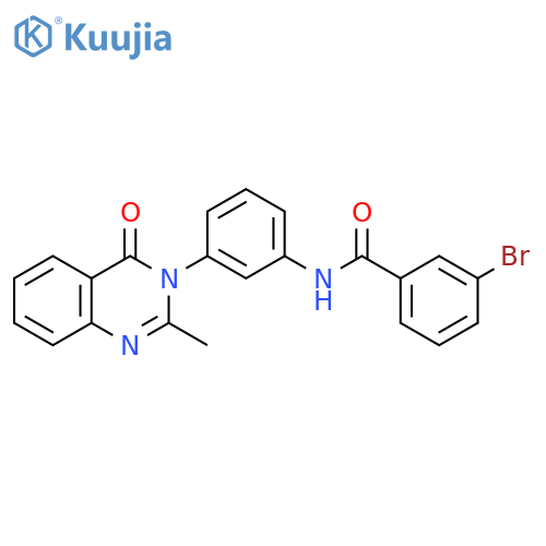 3-bromo-N-3-(2-methyl-4-oxo-3,4-dihydroquinazolin-3-yl)phenylbenzamide structure