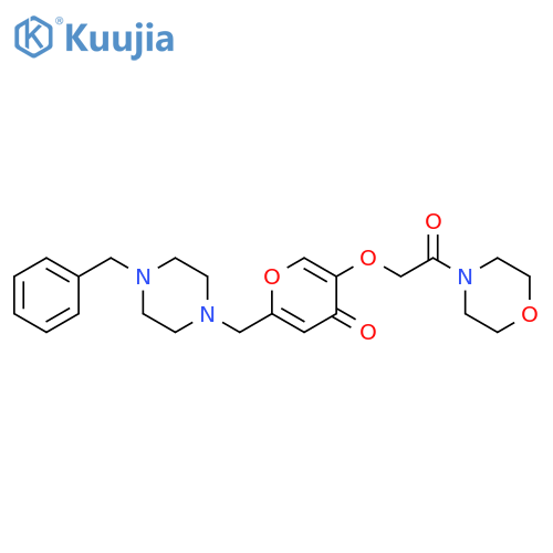 2-(4-benzylpiperazin-1-yl)methyl-5-2-(morpholin-4-yl)-2-oxoethoxy-4H-pyran-4-one structure