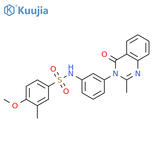 4-methoxy-3-methyl-N-3-(2-methyl-4-oxo-3,4-dihydroquinazolin-3-yl)phenylbenzene-1-sulfonamide structure