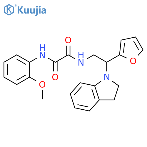 N-2-(2,3-dihydro-1H-indol-1-yl)-2-(furan-2-yl)ethyl-N'-(2-methoxyphenyl)ethanediamide structure