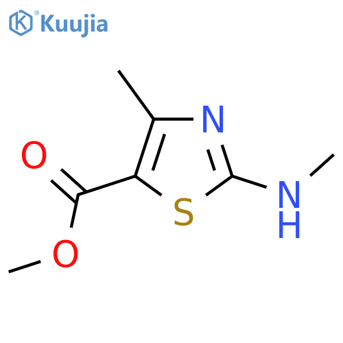 Methyl 4-methyl-2-(methylamino)-1,3-thiazole-5-carboxylate structure