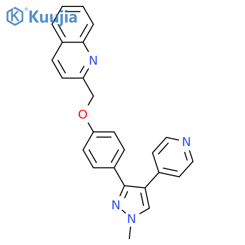2-((4-(1-Methyl-4-(pyridin-4-yl)-1H-pyrazol-3-yl)phenoxy)methyl)quinoline structure