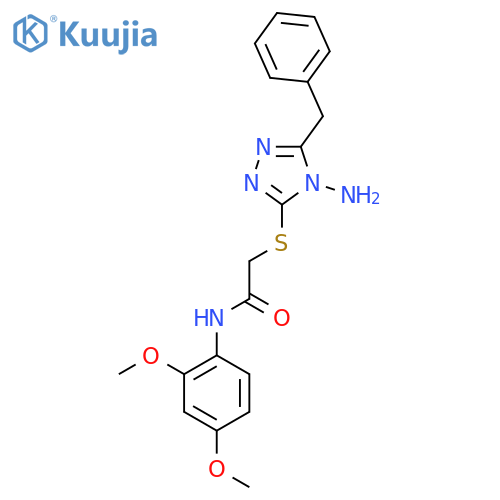 2-(4-amino-5-benzyl-4H-1,2,4-triazol-3-yl)sulfanyl-N-(2,4-dimethoxyphenyl)acetamide structure