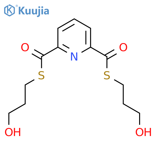 2,6-Pyridinedicarbothioic acid, S,S-bis(3-hydroxypropyl) ester structure