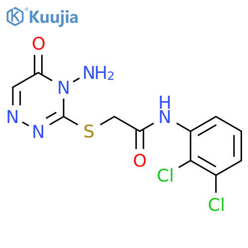 2-(4-amino-5-oxo-4,5-dihydro-1,2,4-triazin-3-yl)sulfanyl-N-(2,3-dichlorophenyl)acetamide structure