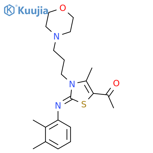1-[2-(2,3-Dimethylphenyl)imino-4-methyl-3-(3-morpholin-4-ylpropyl)-1,3-thiazol-5-yl]ethanone structure