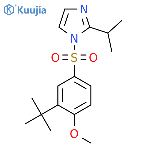 1-(3-tert-butyl-4-methoxybenzenesulfonyl)-2-(propan-2-yl)-1H-imidazole structure