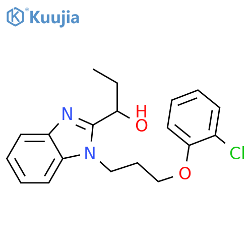 1-{1-3-(2-chlorophenoxy)propyl-1H-1,3-benzodiazol-2-yl}propan-1-ol structure