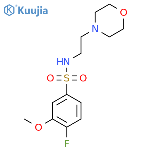 4-fluoro-3-methoxy-N-2-(morpholin-4-yl)ethylbenzene-1-sulfonamide structure