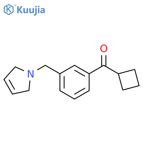 Cyclobutyl 3-(3-pyrrolinomethyl)phenyl ketone structure
