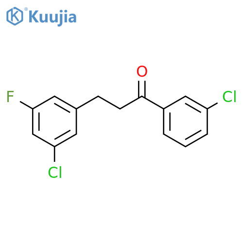 3-(3-chloro-5-fluorophenyl)-1-(3-chlorophenyl)propan-1-one structure