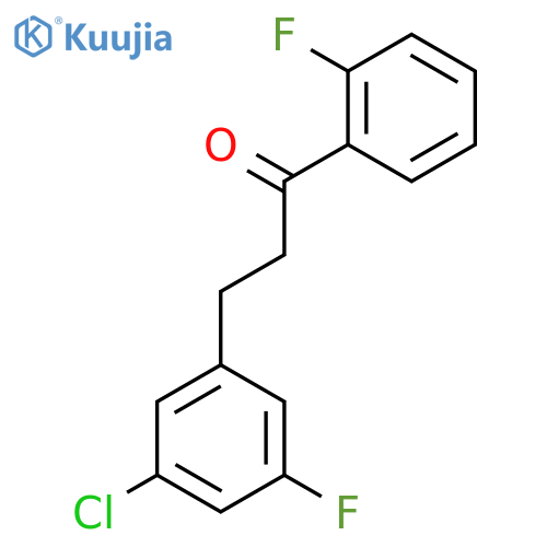 3-(3-chloro-5-fluorophenyl)-1-(2-fluorophenyl)propan-1-one structure