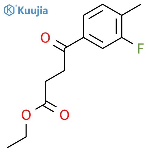 Ethyl 4-(3-fluoro-4-methylphenyl)-4-oxobutanoate structure