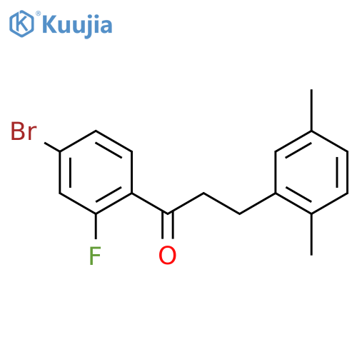 1-(4-bromo-2-fluorophenyl)-3-(2,5-dimethylphenyl)propan-1-one structure