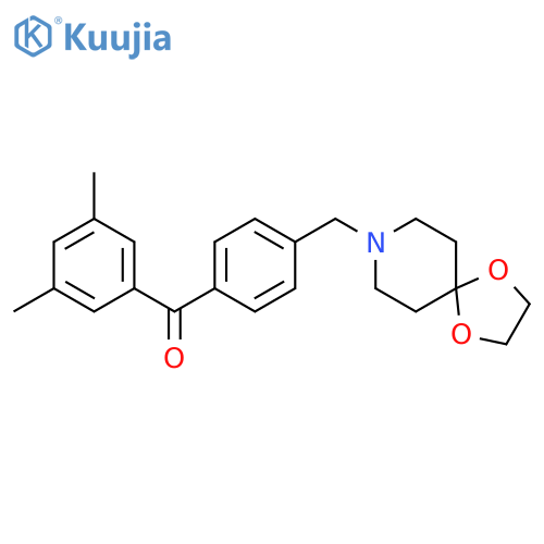 3,5-Dimethyl-4'-8-(1,4-dioxa-8-azaspiro-4.5decyl)methylbenzophenone structure