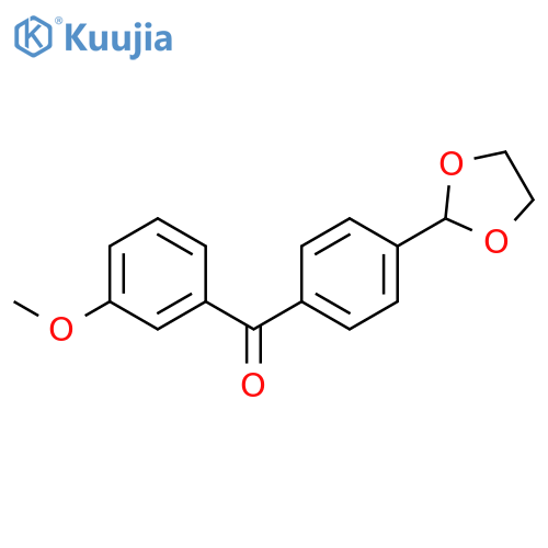 [4-(1,3-dioxolan-2-yl)phenyl]-(3-methoxyphenyl)methanone structure