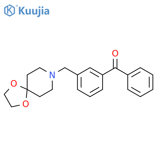 [3-(1,4-dioxa-8-azaspiro[4.5]decan-8-ylmethyl)phenyl]-phenyl-methanone structure