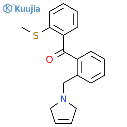 [2-(2,5-dihydropyrrol-1-ylmethyl)phenyl]-(2-methylsulfanylphenyl)methanone structure