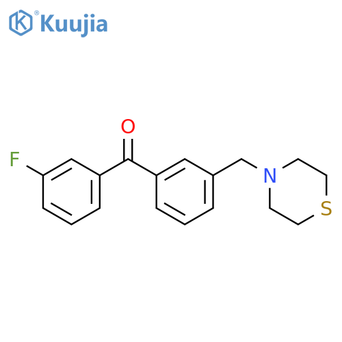 (3-fluorophenyl)-[3-(thiomorpholin-4-ylmethyl)phenyl]methanone structure