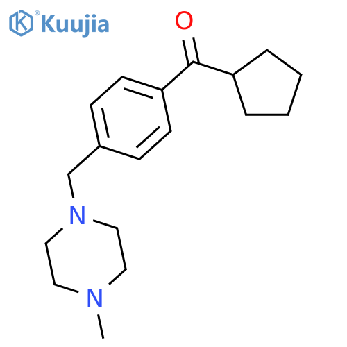 Cyclopentyl 4-(4-methylpiperazinomethyl)phenyl ketone structure