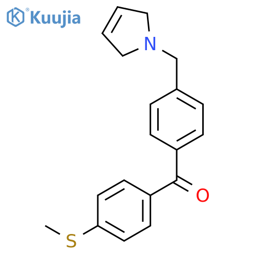[4-(2,5-dihydropyrrol-1-ylmethyl)phenyl]-(4-methylsulfanylphenyl)methanone structure