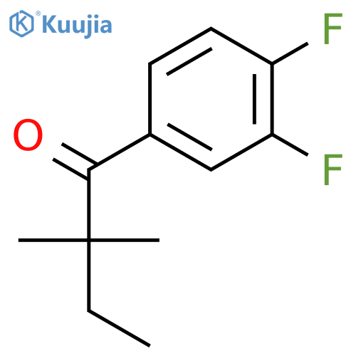1-(3,4-difluorophenyl)-2,2-dimethylbutan-1-one structure