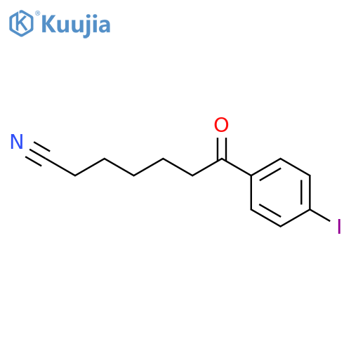 7-(4-Iodophenyl)-7-oxoheptanenitrile structure