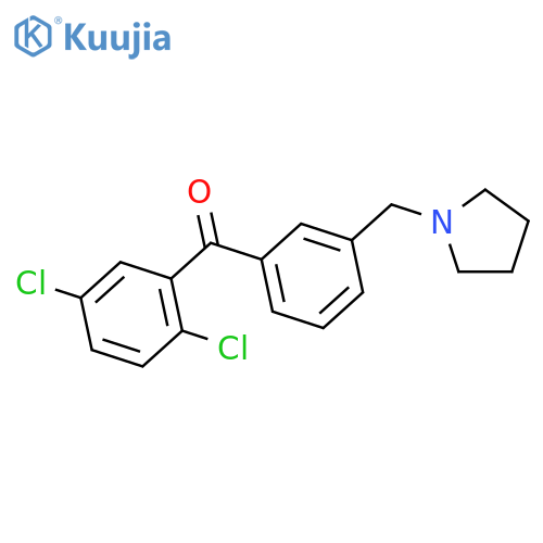 2,5-Dichloro-3'-pyrrolidinomethyl benzophenone structure