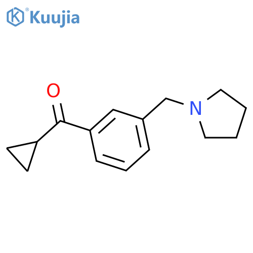 Cyclopropyl-[3-(pyrrolidin-1-ylmethyl)phenyl]methanone structure
