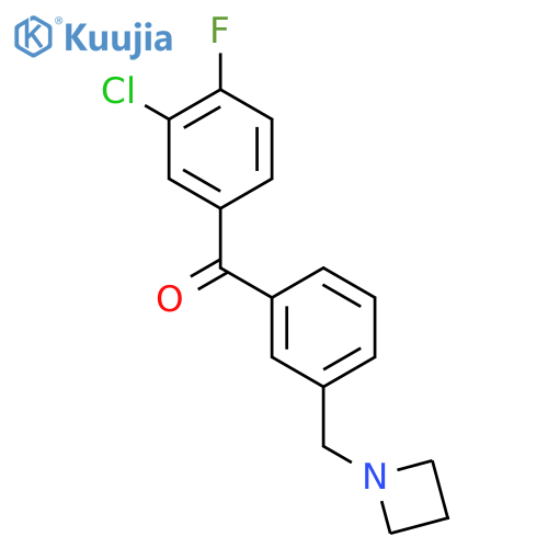 [3-(azetidin-1-ylmethyl)phenyl]-(3-chloro-4-fluoro-phenyl)methanone structure