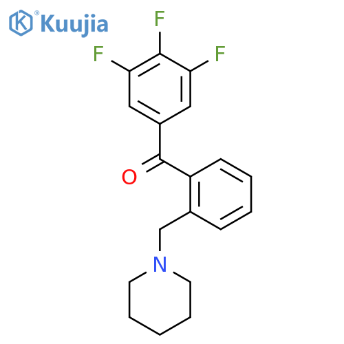 2-Piperidinomethyl-3',4',5'-trifluorobenzophenone structure