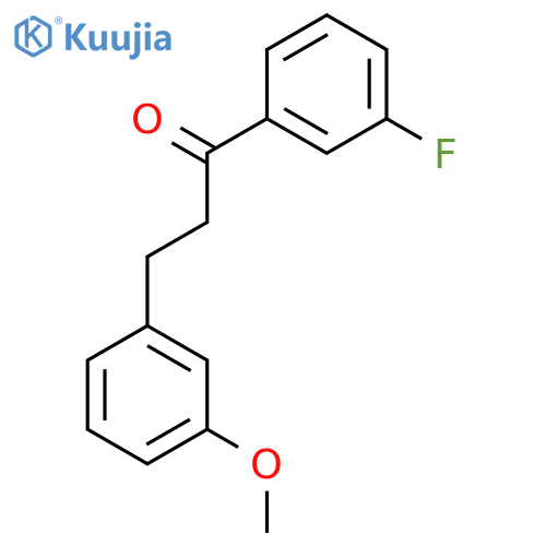 1-(3-fluorophenyl)-3-(3-methoxyphenyl)propan-1-one structure