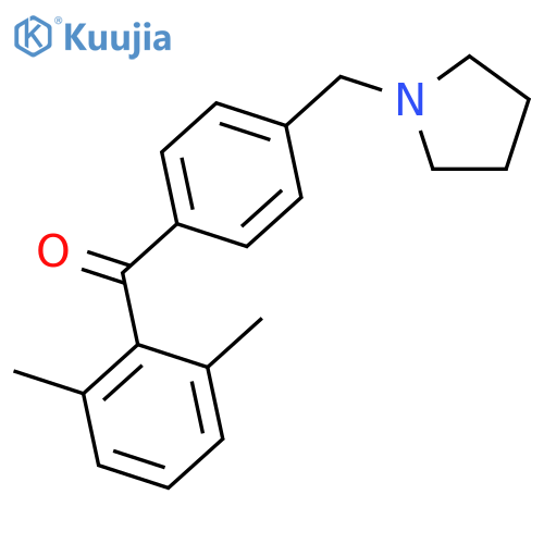 2,6-Dimethyl-4'-pyrrolidinomethyl benzophenone structure