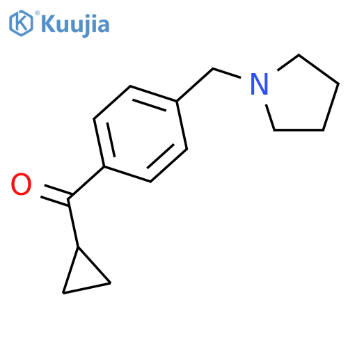 cyclopropyl-[4-(pyrrolidin-1-ylmethyl)phenyl]methanone structure
