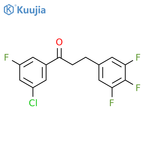 1-(3-chloro-5-fluorophenyl)-3-(3,4,5-trifluorophenyl)propan-1-one structure