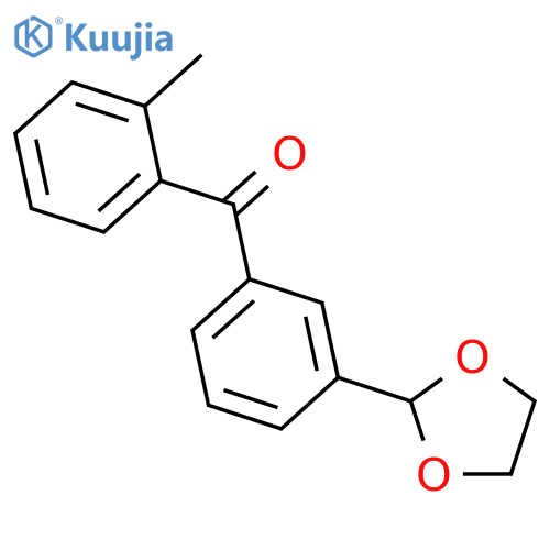 3'-(1,3-Dioxolan-2-yl)-2-methylbenzophenone structure