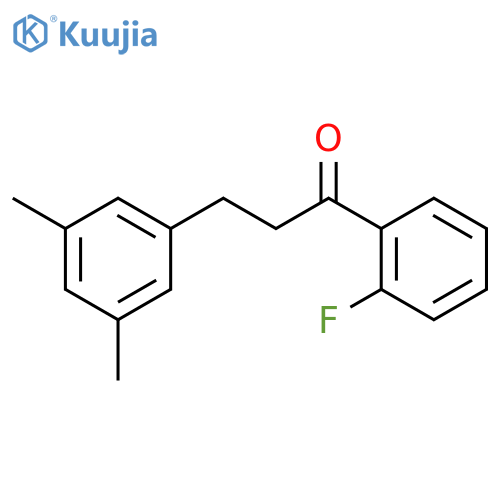 3-(3,5-dimethylphenyl)-1-(2-fluorophenyl)propan-1-one structure