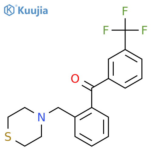 [2-(thiomorpholin-4-ylmethyl)phenyl]-[3-(trifluoromethyl)phenyl]methanone structure