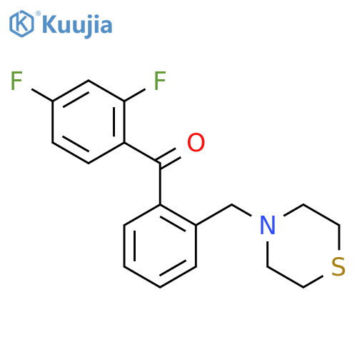 (2,4-difluorophenyl)-[2-(thiomorpholin-4-ylmethyl)phenyl]methanone structure