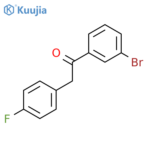 1-(3-bromophenyl)-2-(4-fluorophenyl)ethanone structure