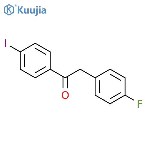 2-(4-fluorophenyl)-1-(4-iodophenyl)ethanone structure