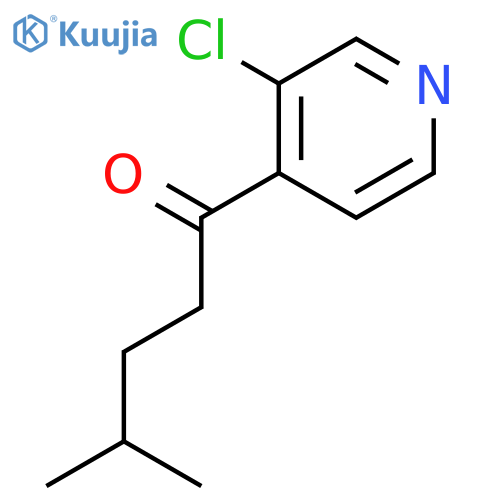 1-(3-chloropyridin-4-yl)-4-methylpentan-1-one structure