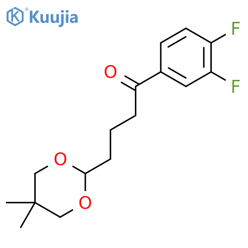 1-(3,4-difluorophenyl)-4-(5,5-dimethyl-1,3-dioxan-2-yl)butan-1-one structure