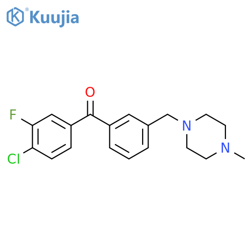 (4-chloro-3-fluorophenyl)-[3-[(4-methylpiperazin-1-yl)methyl]phenyl]methanone structure