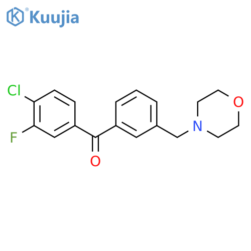 (4-chloro-3-fluorophenyl)-[3-(morpholin-4-ylmethyl)phenyl]methanone structure